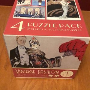 ROBERT FREDERICK 4 IN 1 JIGSAW CUBE - VINTAGE FASHION Four 1000 piece puzzles
